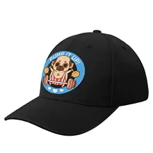 

Pug Baseball Cap Fashion Polyester Stylish Baseball Hat Big Head Summer Print Cap