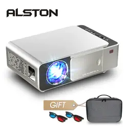 ALSTON T6 full hd led проектор 4k 3500 люмен HDMI USB 1080p портативный проектор для кинотеатра с таинственным подарком