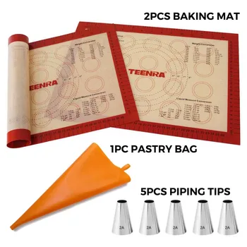 

TEENRA Dropping Shopping Links Silicone Pastry Tools Set