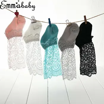 

Newborn Baby Girls Mesh Stockings Knitted Long Socks Lace Anti-Slip Ruffle Princess Knee High Socks Children Kids Soft Socks