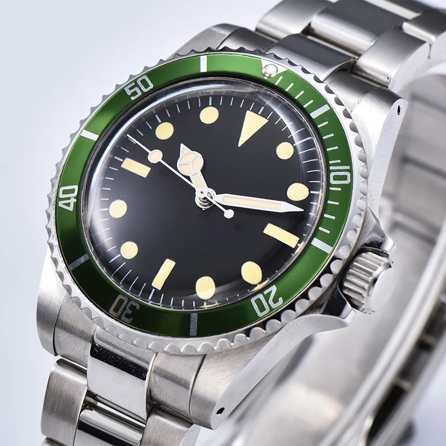

luxury brand automatic mechanical watch for the Men's waches men GMT aaa 40mm aluminum bezel brushed bracelet 3