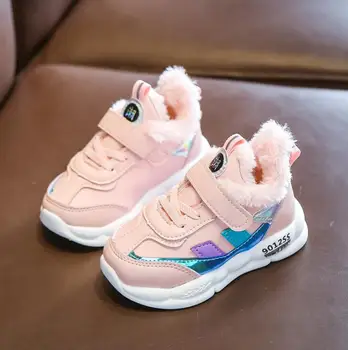 

Winter Kids Shoes Ankle Boots Boys Fashion Boots Children Snow Boots Outdoor Girls Sneakers Warm Plush Boot