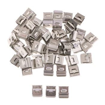 

100pc Classic PV Stainless Steel Wire Solar Cable Fastener Clips Management