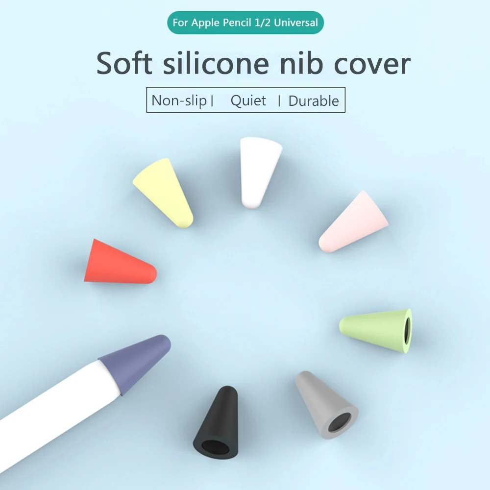50Pcs/set Tip Cover for Apple Pencil 2nd 1st Generation Nib Case Candy Color Stylus Pen Point Sleeve Silicone Protective Cover 2