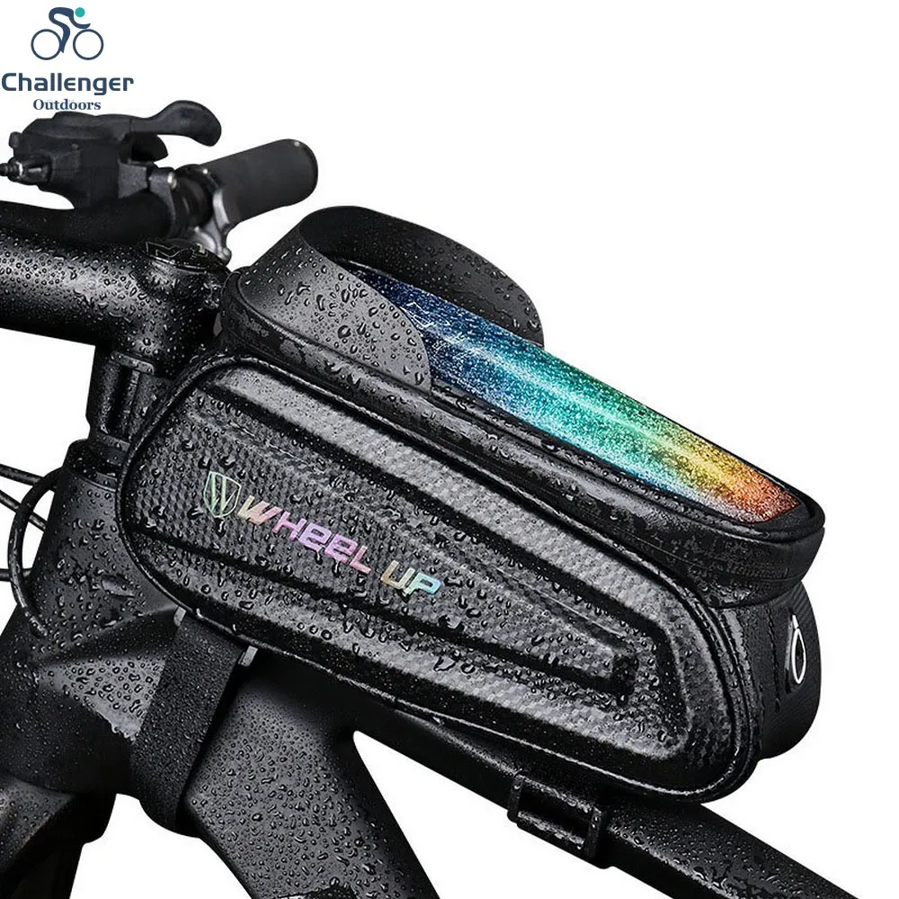 

7inch Rainproof Bicycle Bag Frame Front Top Tube Mount Cycling Bag Reflective Cell Phone Case Holder MTB Bike Touchscreen Bags
