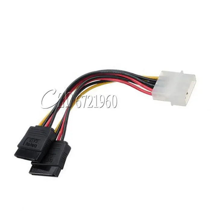 5 шт. последовательный ATA SATA 4 Pin IDE Molex до 2 из 15 Pin HDD кабель адаптера питания Лидер продаж по всему миру