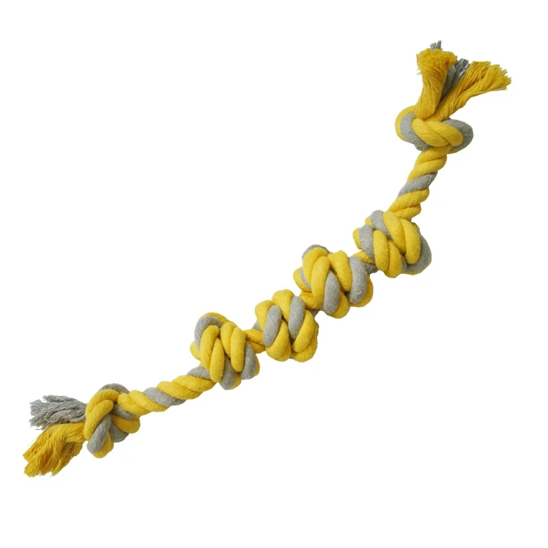 Жевательная игрушка для собак плетеная хлопковая веревка с 6 в виде банта, укус устойчивостью молярная жевать игрушка для средних и больших собак для чистки зубов