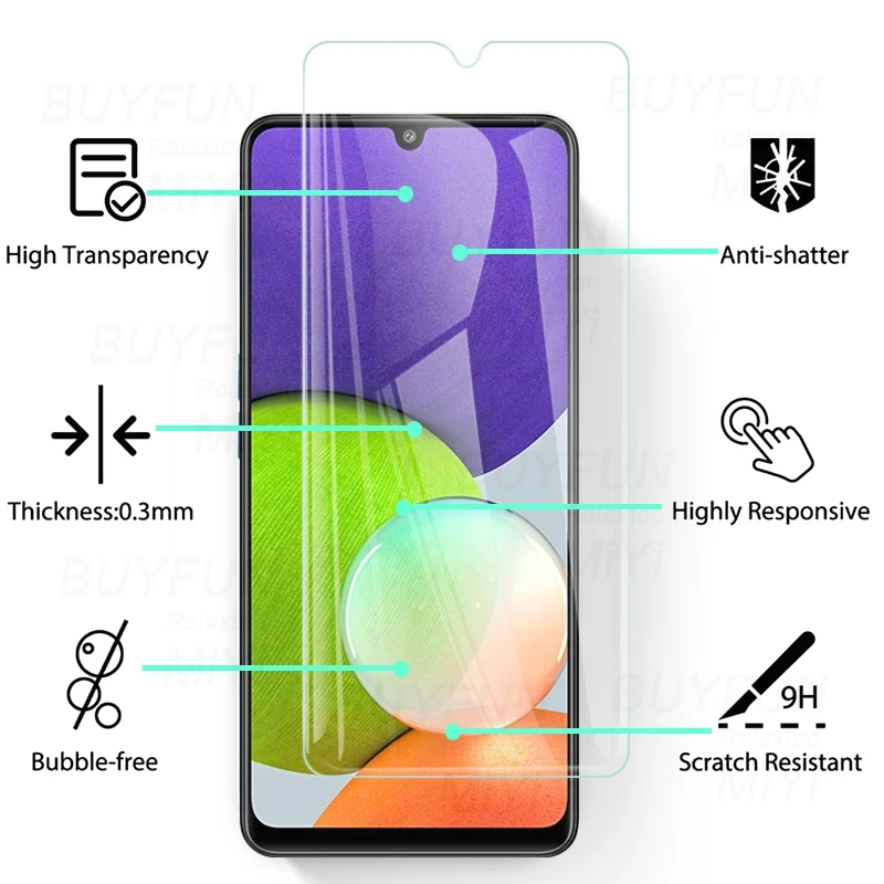 mobile tempered glass Samung A 22 4G Glass 2PCS Protective Glass for Samsung Galaxy A22S 5G A22 2021 4G SM-A225F/DS 6.4" Phone Screen Protectors Film iphone screen protector