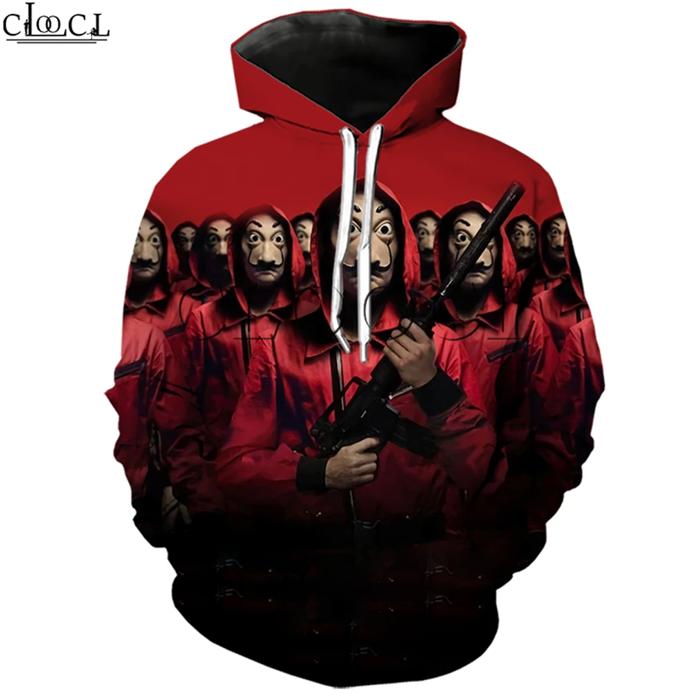 Hoodie 6 La Casa De Papel толстовки с 3D принтом для женщин и мужчин кофта для бега Money Heist The paper House Повседневная Уличная одежда пуловеры - Цвет: Hoodie 6