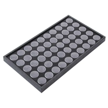 

Empty Transparent 50/25 Grid Space Nail Art Powder Gems Rhinestone Storage Container Case Box Supplies