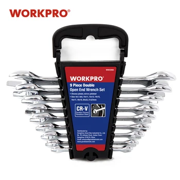 

WORKPRO 9PC Combination Dual End Wrench Hand Tool Set 6mm To 23mm With Plastic Frame Set Repair Tools Set Metric