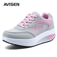 Модные женские кроссовки на платформе; Женская весенне-летняя сетчатая Повседневная обувь; спортивная обувь с мягкой подошвой