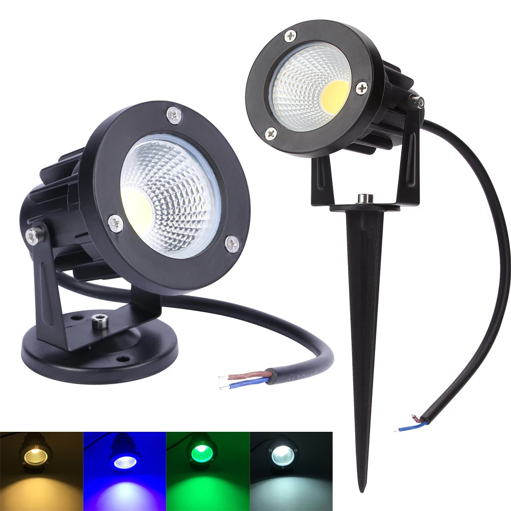 10X 9W COB Garden Lawn Lamp 85-265V Lights Waterproof Cold White IP65 Spike Light with 1M Cable Length