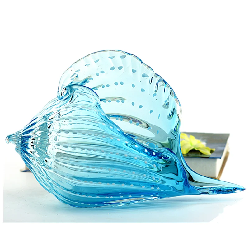 

Креативное американское стекло в виде раковины ручной работы, художественное украшение для гостиницы, гостиной, модель комнаты, мягкое украшение, нордические предметы интерьера