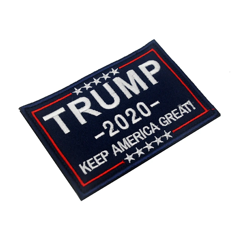 Badge Rectangular Letter Embroidered DIY Apparel Armband Clothes Backpack Hat Patch American President Election Accessories New