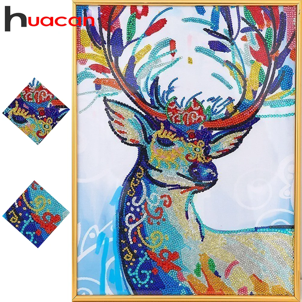 Алмазная живопись с тигром Huacan вышивка стразами особой формы 5D сделай сам