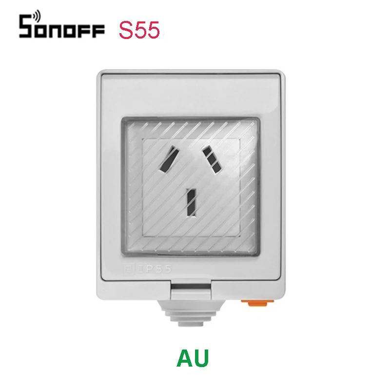 Itead Sonoff S55 Водонепроницаемый Wifi умная розетка переключатель UK/AU/US/FR/DE/ZA несколько версий Wifi розетка работает с Alexa Google Home - Комплект: S55 AU