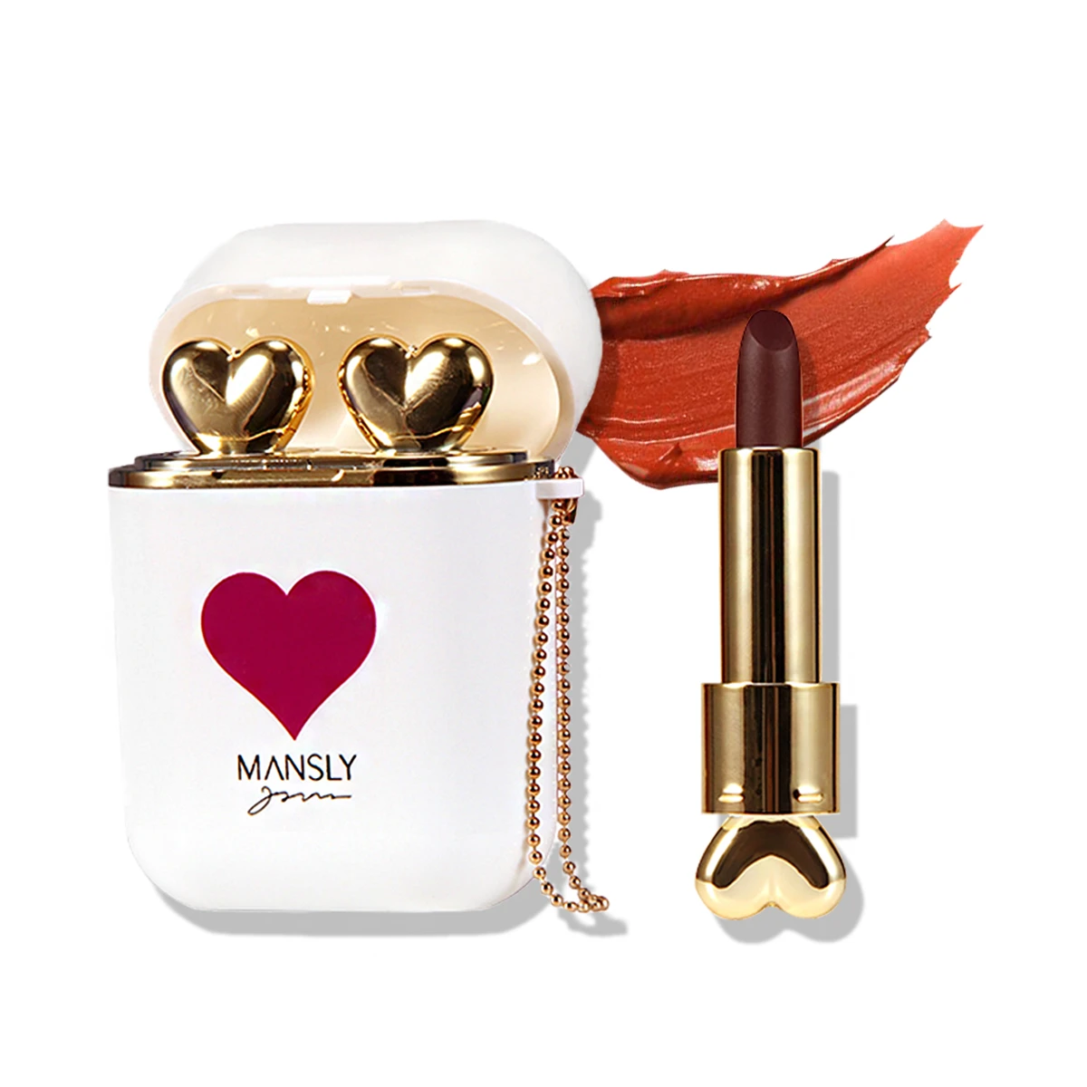 MANSLY 2pc/Set Matte Lipstick Red Lip Stick Long lasting Waterproof
