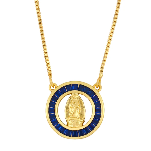 FLOLA Gold Holy Virgin Mary Necklaces 
