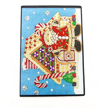 

OOTDTY Diary 2020 Christmas House DIY Diamond Painting Special Shaped A5 Notebook Diary Embroidery Weekly Planner Note Book