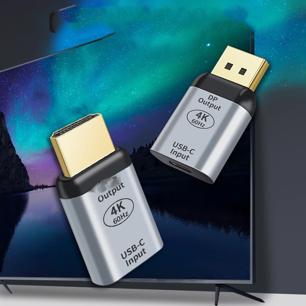 Адаптер USB Type C мама к HDMI-совместимый DisplayPort DP папа адаптер 4K 60 Гц для ноутбука