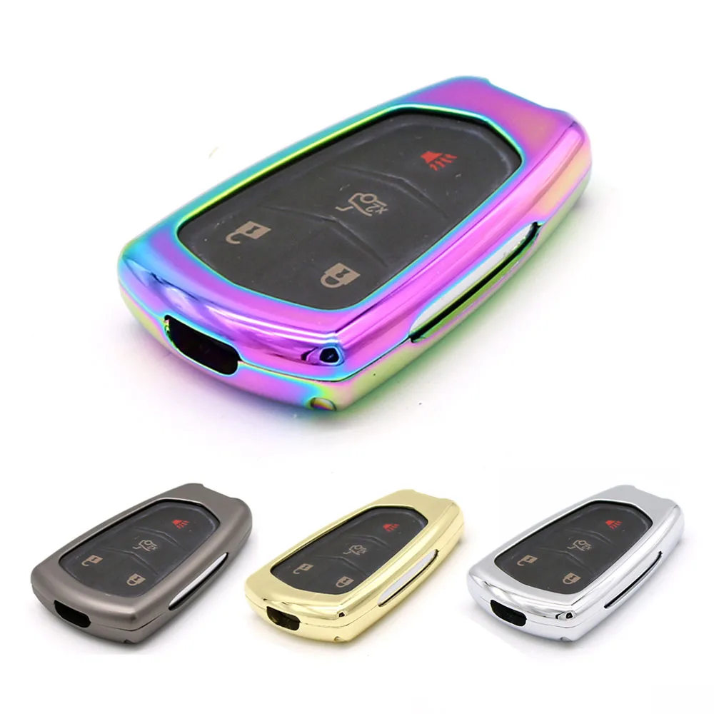 

5 buttons for Cadillac CT6 XT5 ATS CTSRemote Key Fob Shell Case Car Auto Holder Cover Smart Protector Kirsite Plating