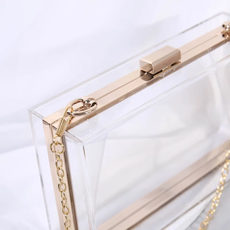 The Transparent Clutch Purse, Acrylic Bag See Through