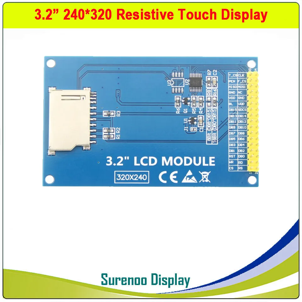 3,2 дюймов 240*320 TFT ЖК-модуль дисплей экран с сенсорной панелью привода IC ILI9341 XPT2046 PCB Adpater параллельный интерфейс