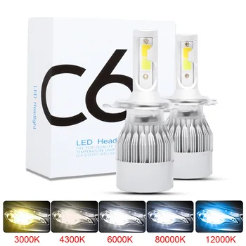 

2Pcs Mini H4 H7 LED Car Headlight Kit 6000K 3000K 8000K 72W 8000LM H1 H11 9005 HB3 9006 HB4 H8 H9 12000K Bulbs Car Accessories