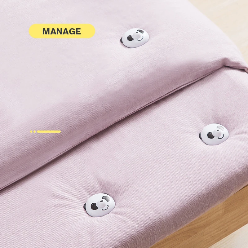 Комплект из 8 предметов простыня с зажимом для одеяла и панды нескользящий чехол