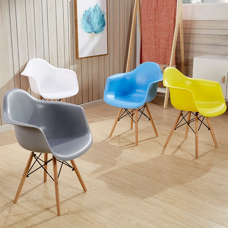 

Nordic Fashion Restaurant Dining Chair Restaurant Family Bedroom Learning Lounge Chair Office Meeting Solid Wood Plastic Chair