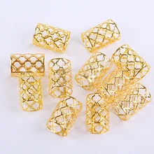 10 шт. Золото Серебро Регулируемый зажим Пряжка дредлок манжеты парик декоративные мини оплетки для наращивания волос кольцо из бисера аксессуары