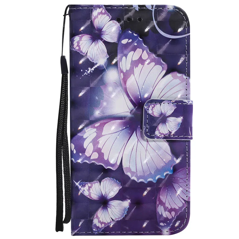 Violet Butterfly Модный кожаный чехол с откидной крышкой и чехол для huawei P8 P9 P10 P20 Lite Y6 Y5 Y3 Honor 8 9 Lite 6C Enjoy 6S Коврики 10 P Smart Cover принципиально сумки B129 - Цвет: Violet Butterfly