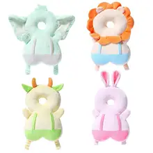 Детская подушка для защиты подголовника, Противоскользящий коврик для кормления, мягкая дышащая подушка для младенцев с милым рисунком