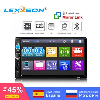 

7010B Car radio Bluetooth Audio 7 inch Touch Screen 2din Stereo Car MP3 MP5 Player USB/FM/AUX/SD NEW Mirror Link no CD/DVD & GPS