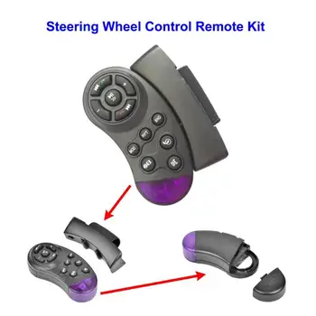 

Portable Car Steering Wheel Wireless Controller 11-Key Button Remote Control Key Car For MP5 Multimedia Player CD DVD VCD