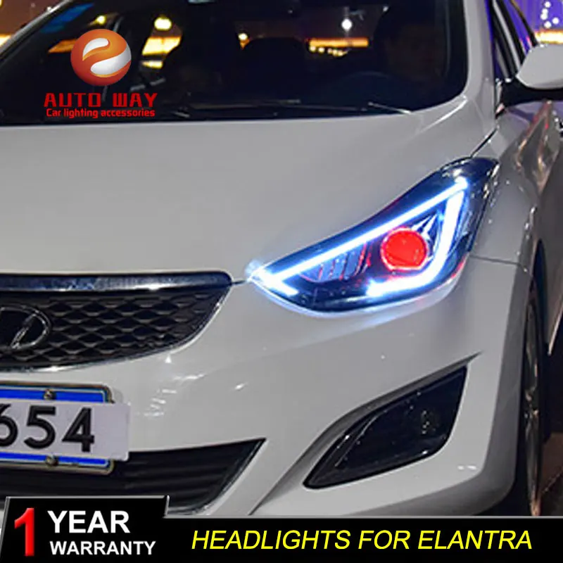 Автомобильный Стайлинг Головной фонарь чехол для фары автомобиля Hyundai Elantra 2012 2016