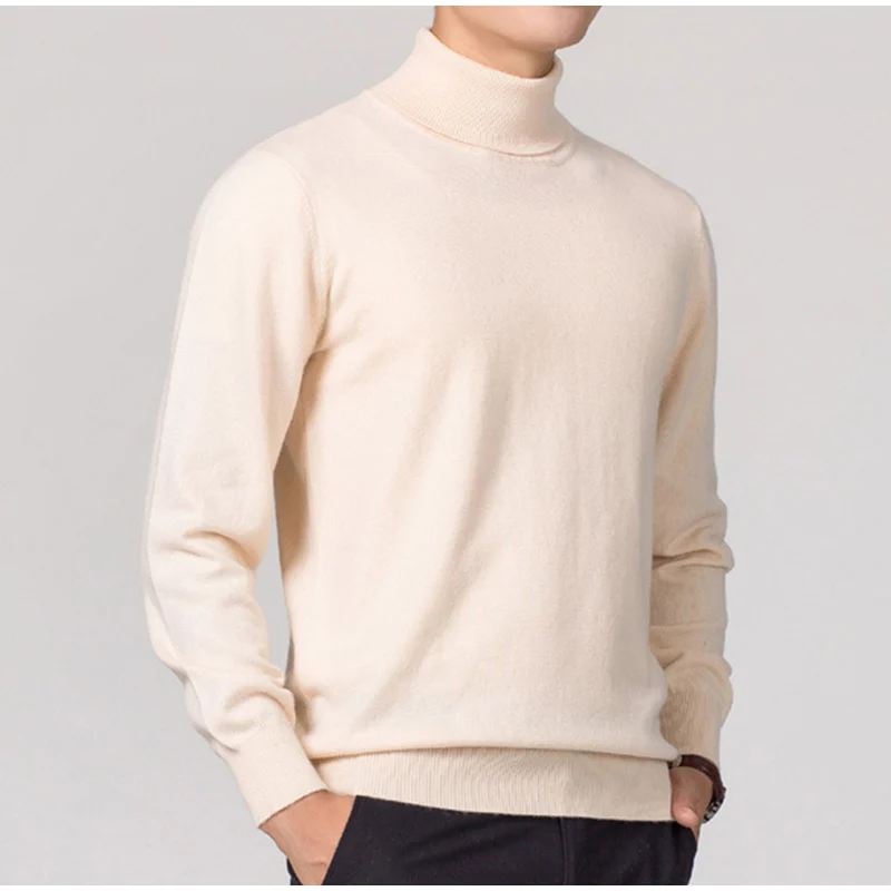 Кашемировая водолазка модный мужской шерстяной свитер одежда осень зима свитера цвета Омбре пуловер мужской тонкий свитер