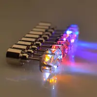 1Pc Women Stud Earrings Cubic Zirconia LED Female Square Luminous Stud Earrings for Party 2