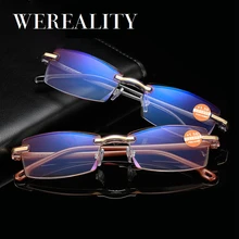WeReality мужские очки для чтения, не сферические мужские очки, Ретро Бизнес очки для дальнозоркости по рецепту, мужские очки W01003S