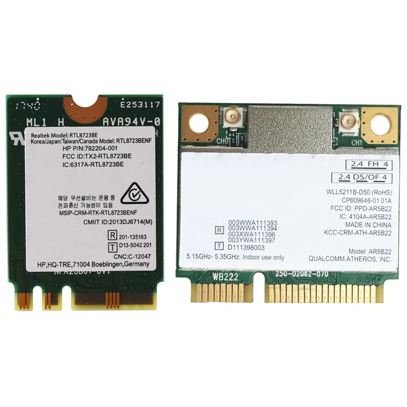 1 Pcs Wireless Adapter for Realtek RTL8723BE 802.11N WiFi Card &amp AR9462 AR5B22 WB222 WLAN Wifi | Компьютеры и офис