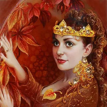 

New Diamond Embroidery Indian beauty 5d Diamond Painting Full Square round Rhinestones Portraits Picture Mosaic home decor