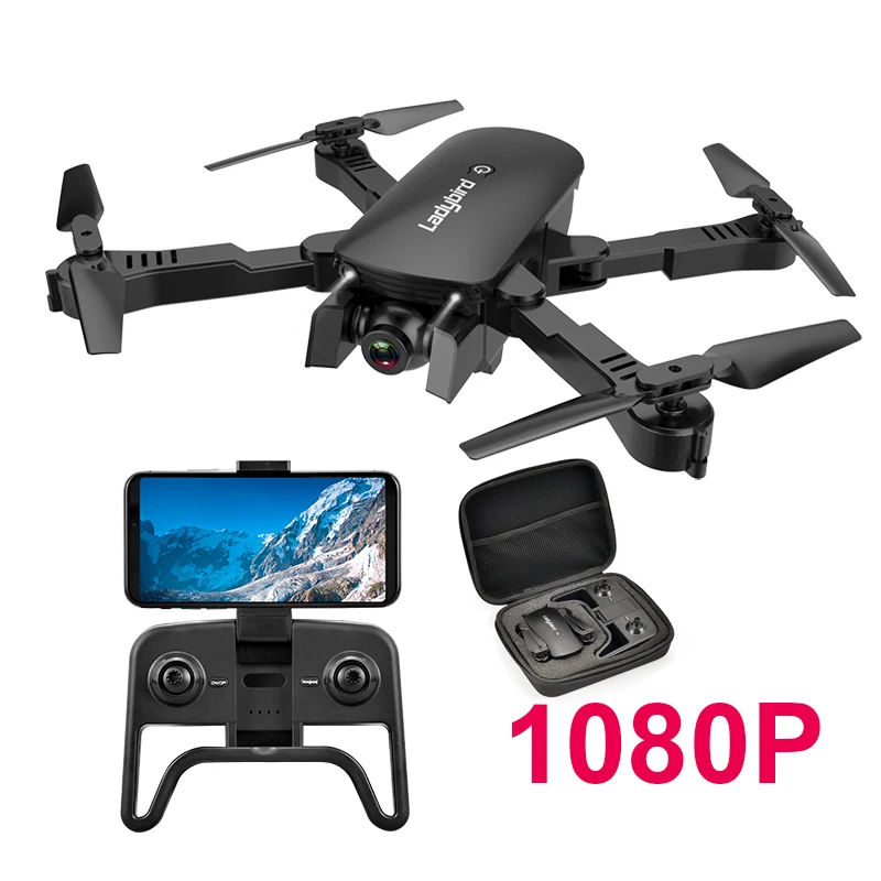 R8 Радиоуправляемый Дрон с HD камерой 4K WiFi FPV RC вертолет с безголовым режимом высокой фиксации Дрон Профессиональный Квадрокоптер игрушки для детей - Цвет: Black1080P with Case
