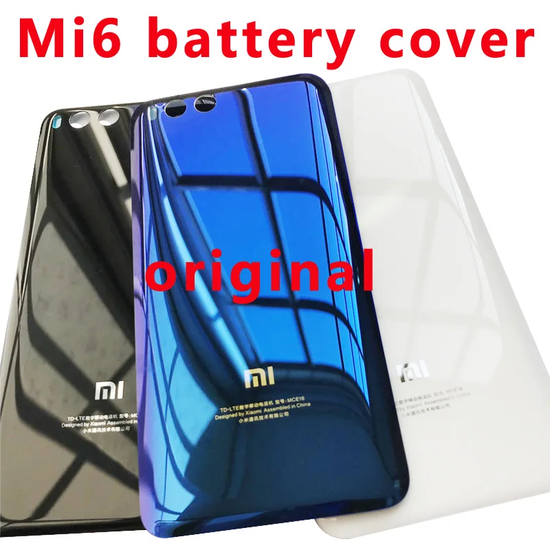 Задняя крышка батарейного отсека XIAOMI Mi 6 Mi6 стеклянный корпус задняя замена для
