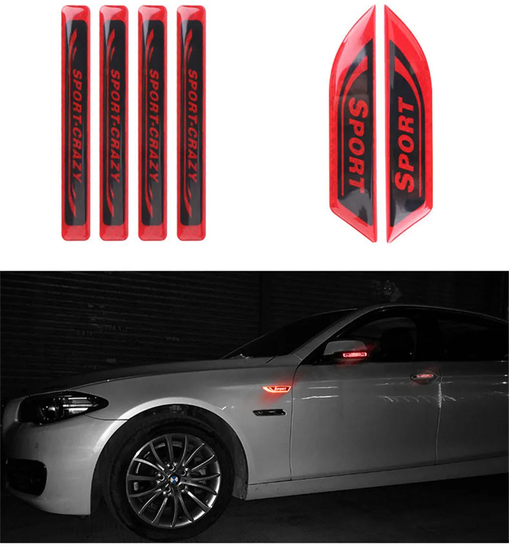 

TODA Car reflective stickers Car door anti-collision strips Reflective rearview mirror anti-scratch strips Car safety warning
