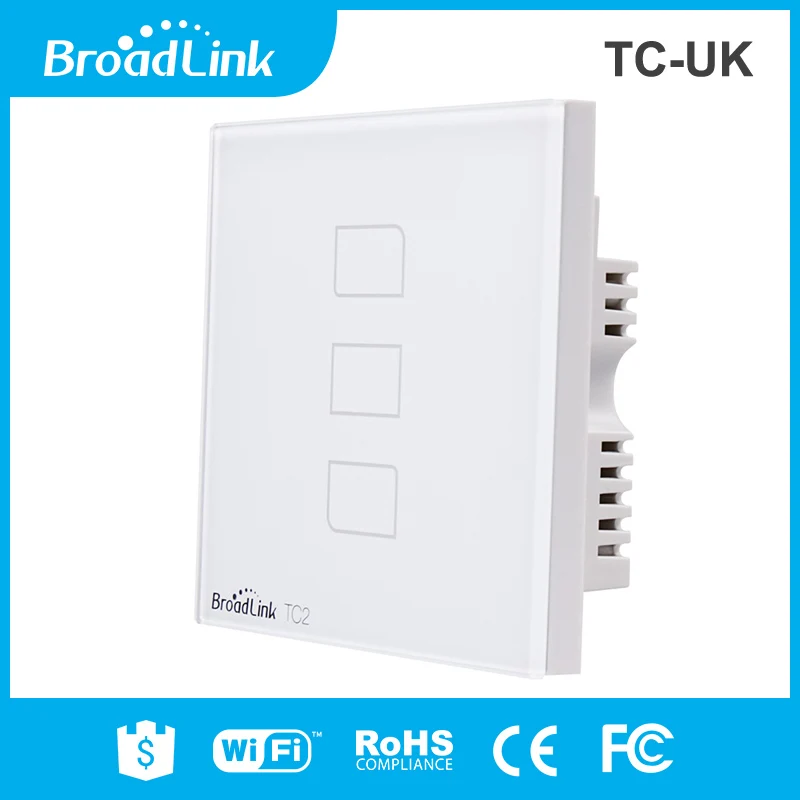 Broadlink Tc2 Uk Telecomando Smart Wall Light Switch Funziona Con Alexa, Google Home, Ifttt