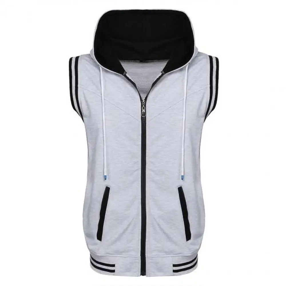 

ZOGAA 2020 Hot Sale New Spring Autumn Vest Men Casual Hooded Collar Mens Waistcoat Sleeveless Jacket Men Fashion Warm Vests