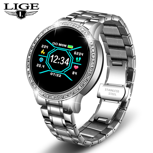 New Smart Watch Women Blood Pressure Heart Rate Monitor