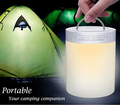 Портативный прикроватный Ночной светильник с bluetooth динамиком цветной сенсорный