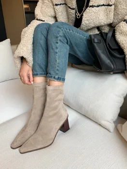 

ICONFEEL Brand Women Boots Ankle Boots Talon Femme 2020 Bootie French Botas Chaussure Zapatos Mujer Fast Shipping